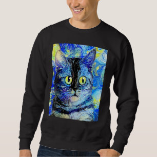 Sudadera CAT IMPRESIONISTA Gatito Minino Soy Un Gato   Mamá