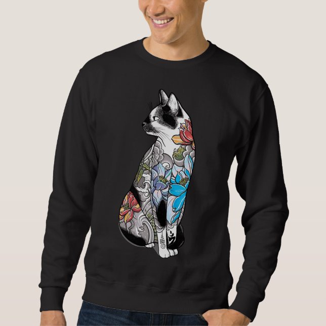 Sudadera Cat In Lotus Tattoo (Anverso)