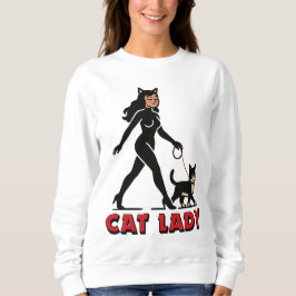 Sudadera Cat Lady - Tuxedo Cats Lover - Comic Art Graphic