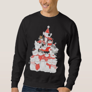 Sudadera Cat Lover Árbol de Navidad Cuidados Gatos Kitty Fi