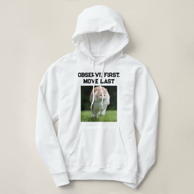 Sudadera Cat Lover Personalized Pet Photo And Text White  (Diseño del anverso)
