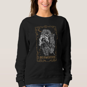 Sudadera Cat Magicie Tarot Card Pagan Goblincore Gótico・