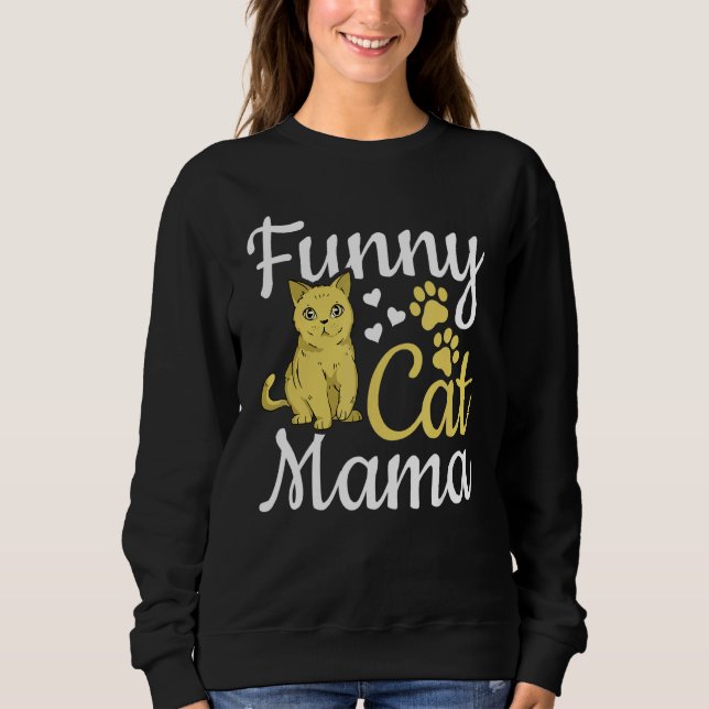 Sudadera Cat Mama  Cat Mom Cute Cat  I  Cat Mama 1 (Anverso)