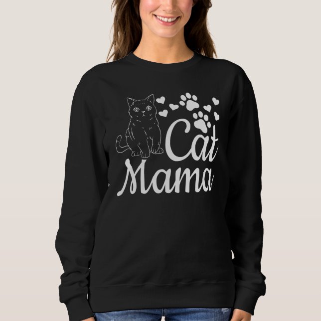 Sudadera Cat Mama Cute Cat Mom Cat  I Cat Mama (Anverso)