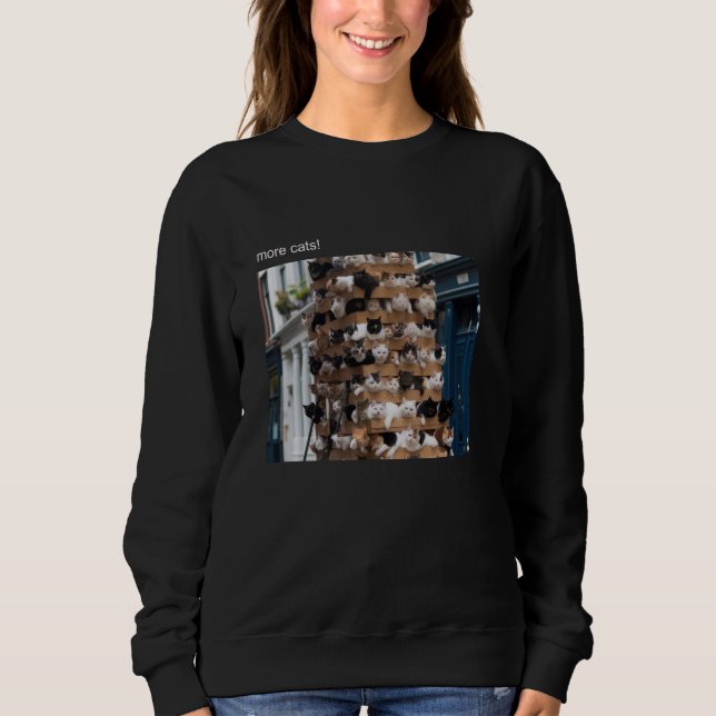 Sudadera Cat Meme Tshirt Silly Cat Funny Kitty Meow Hiss Ki (Anverso)