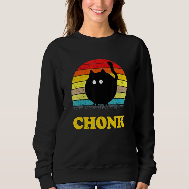 Sudadera Cat Meme vintage Chonk Cat (Anverso)