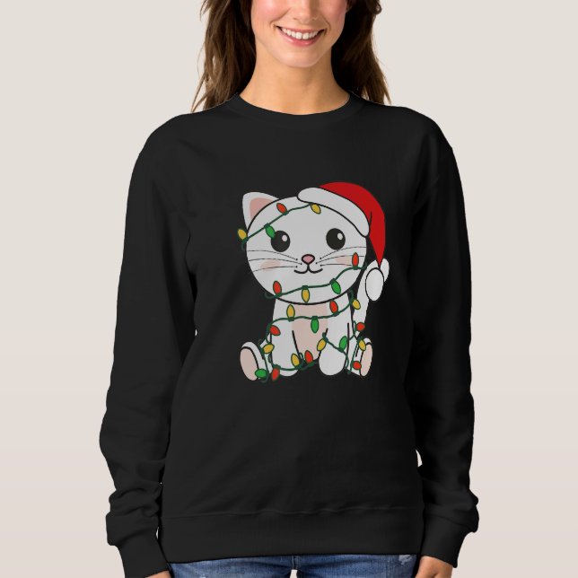 Sudadera Cat Merry Christmas Winter Animals Cats Christmas  (Anverso)