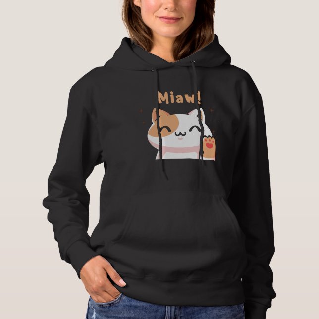 Sudadera Cat Miaw-Kitty-Cute Cat-Funny (Anverso)