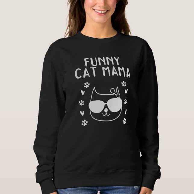 Sudadera Cat Mom Cute Cat Cat Mama  Cat Mama (Anverso)