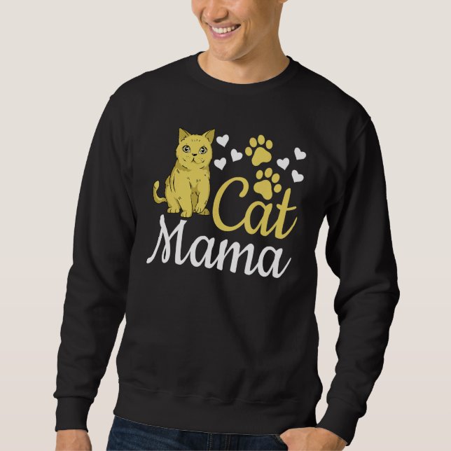 Sudadera Cat Mom Cute Cat Mama Cat  I Cat Mama (Anverso)