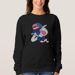 Sudadera Cat Mom Dad Julio 4 Patrioti felino de bandera est