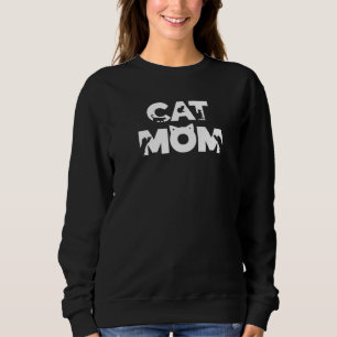 Sudadera Cat Mom Kitten Letters Cita A Mujeres Chicas