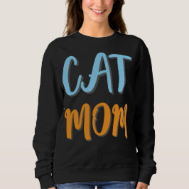 Sudadera Cat Mom: línea corta con personalización opcional