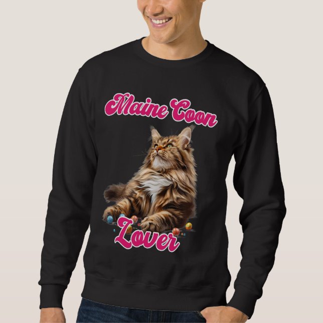 Sudadera Cat Mom MAINE COON LOVER Mainon Propietario (Anverso)