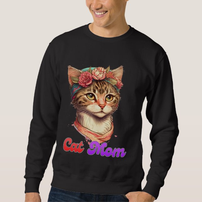 Sudadera Cat Mom Mama Kitty Kitten  Mommy Mother s Day  1 (Anverso)