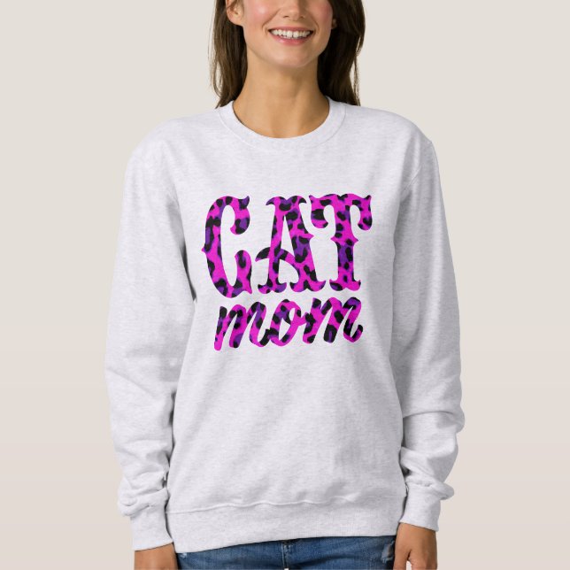 Sudadera Cat Mom Pink (Anverso)