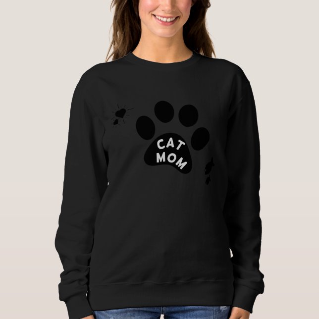 Sudadera Cat Mom Simple Paw (Anverso)