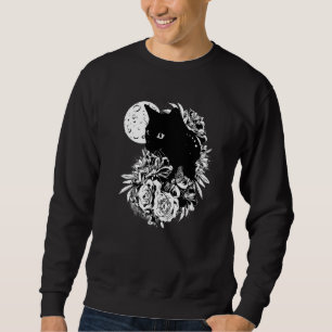 Sudadera Cat Moon Night Flor Black Cats 1