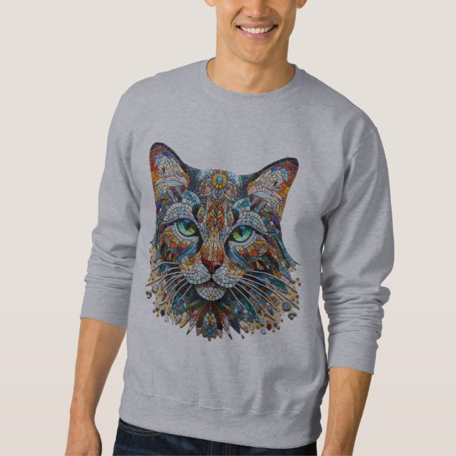 Sudadera Cat Mosaic Art (Anverso)