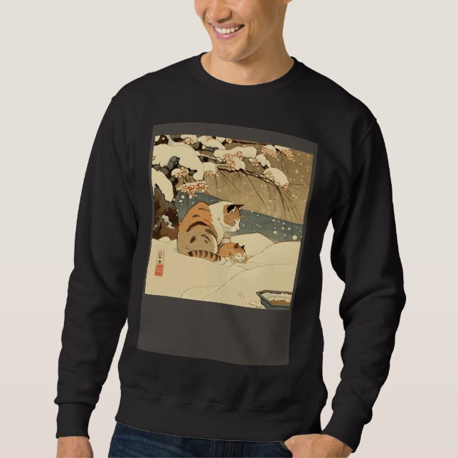 Sudadera Cat Nursing Snow (Anverso)