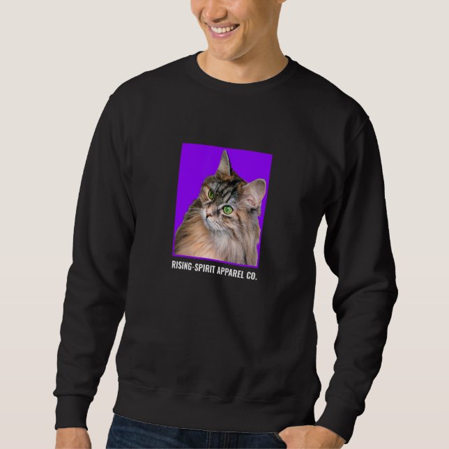 Sudadera Cat On Purple (Anverso)