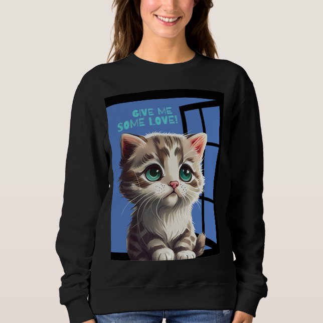SUDADERA CAT ON THE WINDOW QUOTE (Anverso)