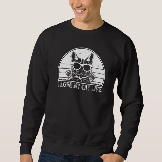 Sudadera Cat Owner I Love My Cat Life Cat  Cat (Anverso)