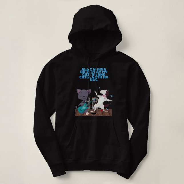 SUDADERA CAT PLAY GUITAR (Diseño del anverso)