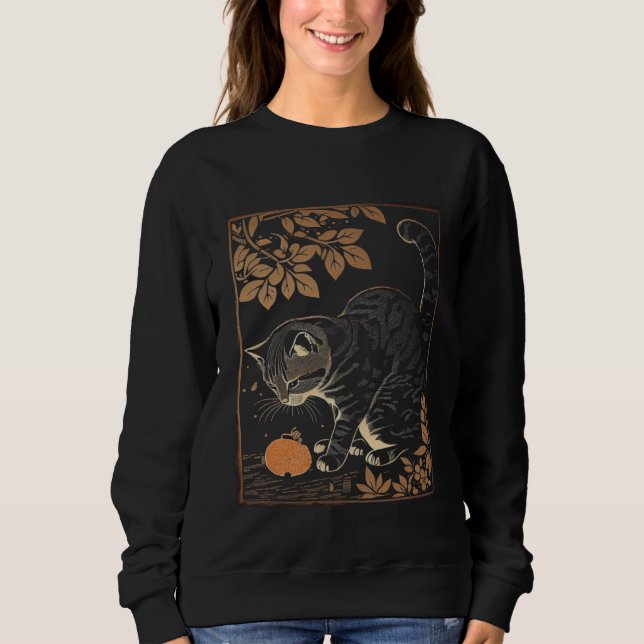 Sudadera Cat Playing Graphic Tees Men Women Boys Girls (Anverso)