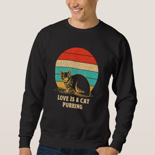 Sudadera Cat Purring Animal Pun Positivity Cat  Positive Qu (Anverso)
