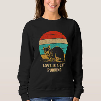 Sudadera Cat Purring Animal Pun Positivity Cat  Positive Qu