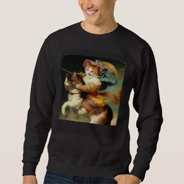Sudadera Cat Riding Candy (Anverso)