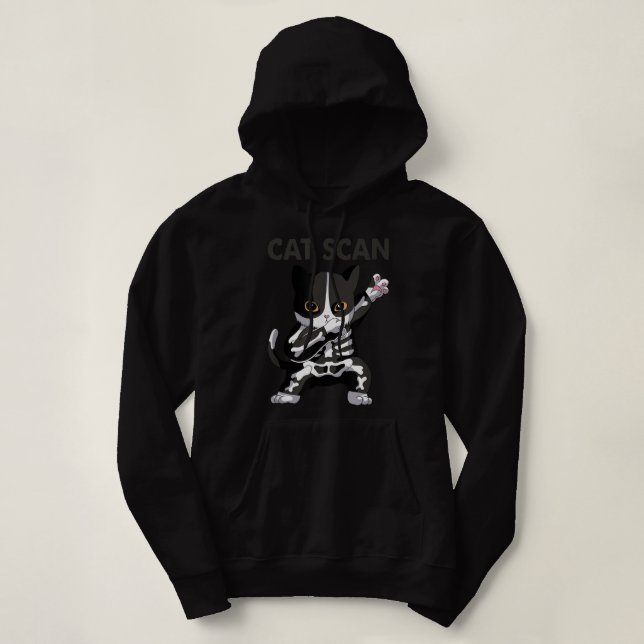 Sudadera Cat Scan CT Scan Funny Cat X-Ray Pun Meme Rad Tech (Diseño del anverso)