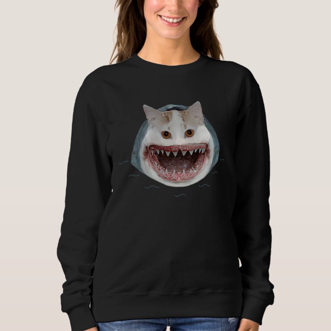 Sudadera Cat Shark   Shark  Cat    Scary Cat (Anverso)