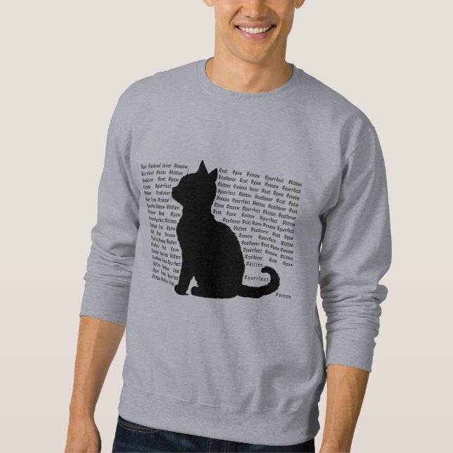 Sudadera Cat Silhouette - purrfect design for cat lovers (Anverso)