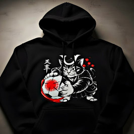 Sudadera Cat Soccer Player Women's Hoodie - Unique Japanese
