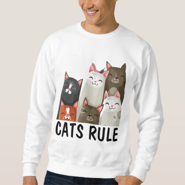 SUDADERA CAT T-SHIRTS, REGLA DE GATOS (Anverso)