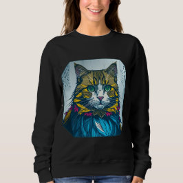 Sudadera Cat That Ate The Canary Feathers | Wearable Art