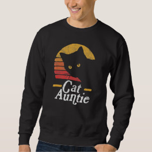 Sudadera Cat Tía Vintage Ochenta Estilo Sun Cat Retro Dist