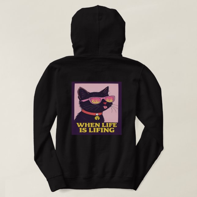 Sudadera Cat Vibes Women Hoodie (Reverso del diseño)
