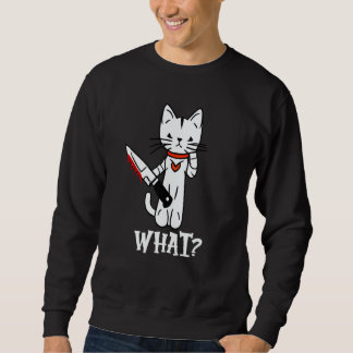 Sudadera Cat What Murderous Cat with Knife cat