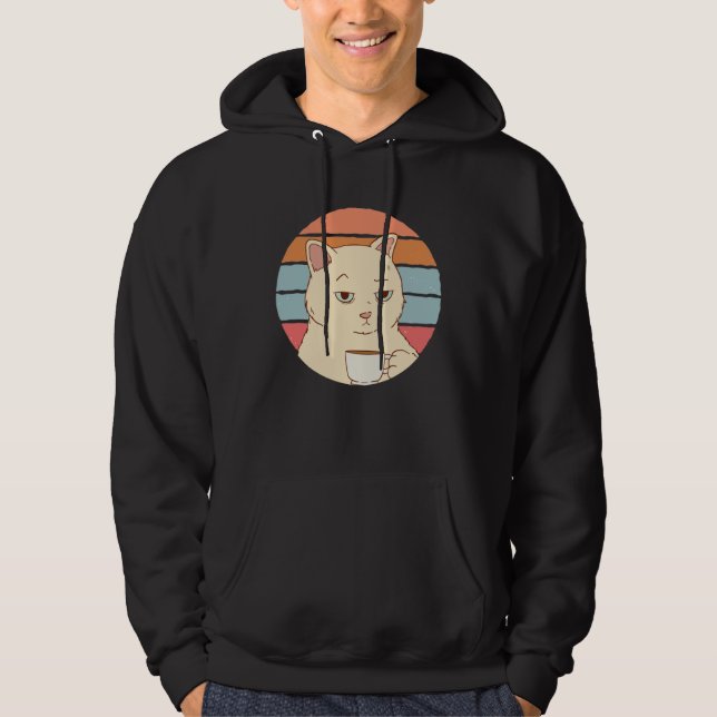 Sudadera Cat with Coffee (Anverso)