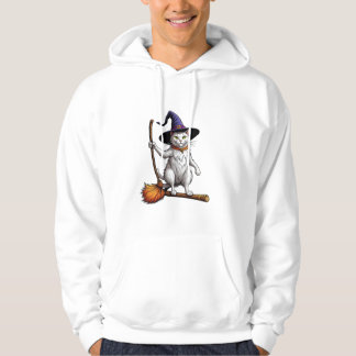 Sudadera Cat Wizard Halloween Witch Mystical Cat Lovers Lon