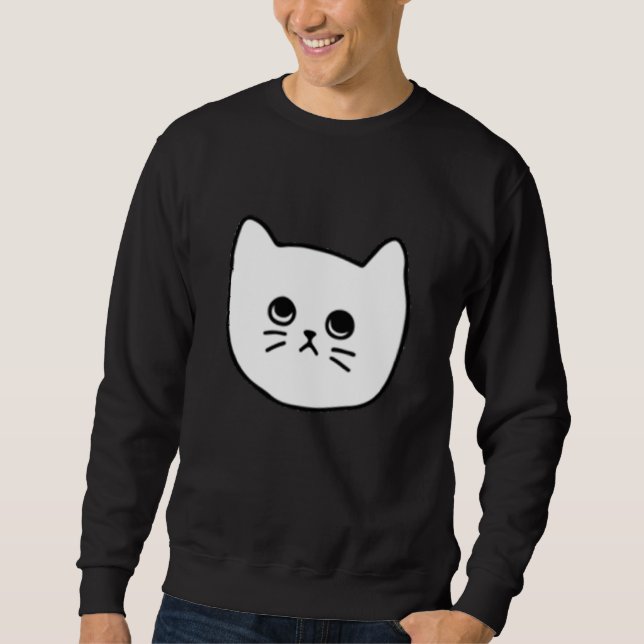 Sudadera Cat   Women Men Teens Minimal Style Pattern (Anverso)