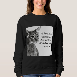 Sudadera Cat Zen Master Eckhart Tolle