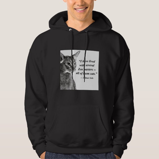 Sudadera Cat Zen Master Eckhart Tolle (Anverso)