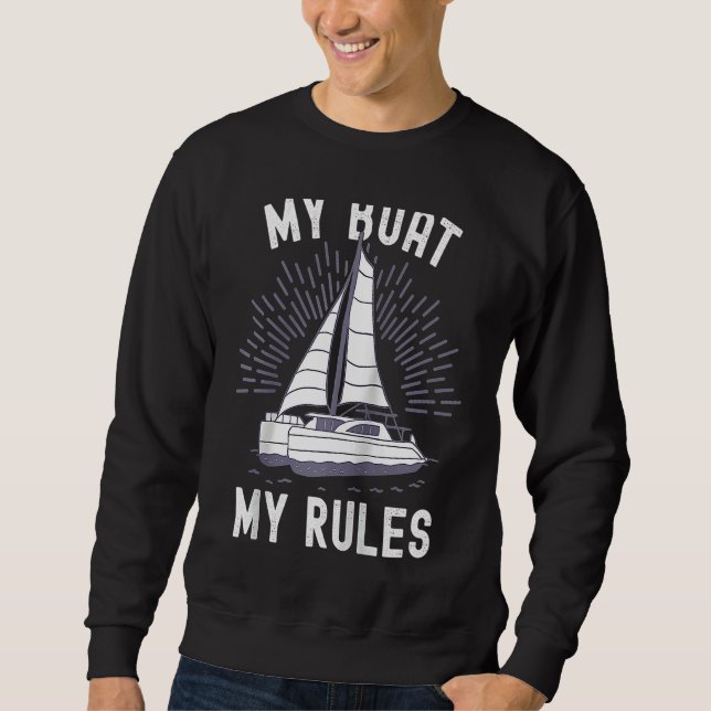 Sudadera Catamaran Captain My Boat My Rules Catamaran Capta (Anverso)
