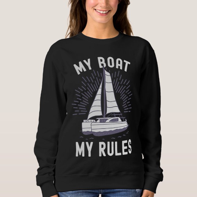 Sudadera Catamaran Captain My Boat My Rules Catamaran Capta (Anverso)