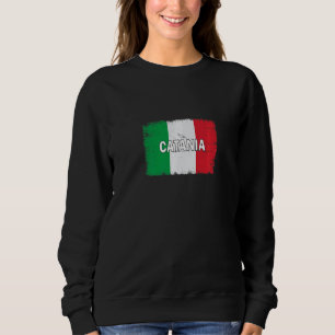 Sudadera Catania Italia Ciudad con bandera italiana