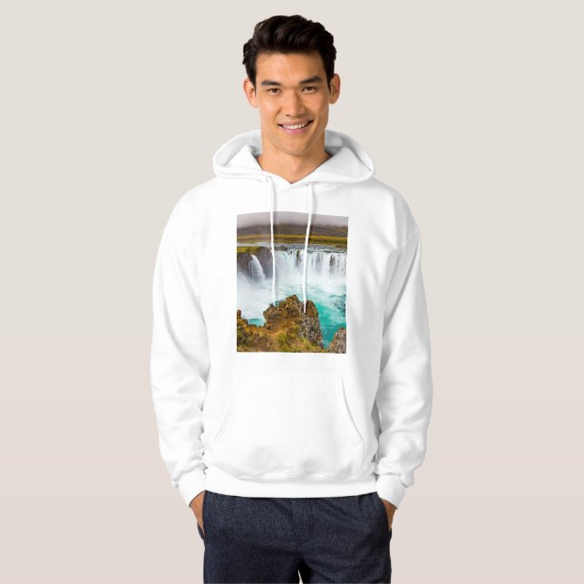 Sudadera Catarata de Godafoss, Islandia (Anverso completo)